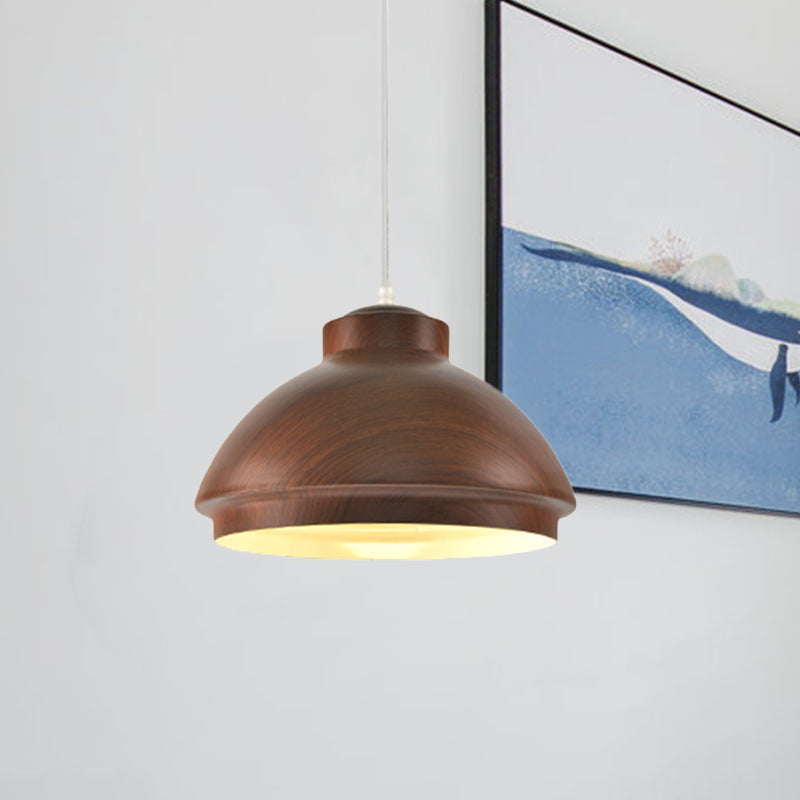 Coffee/Green Bowl Shade Hanging Lighting Loft Style Aluminum 1 Bulb Dining Room Drop Pendant Clearhalo 'Art Deco Pendants' 'Cast Iron' 'Ceiling Lights' 'Ceramic' 'Crystal' 'Industrial Pendants' 'Industrial' 'Metal' 'Middle Century Pendants' 'Pendant Lights' 'Pendants' 'Tiffany' Lighting' 790902