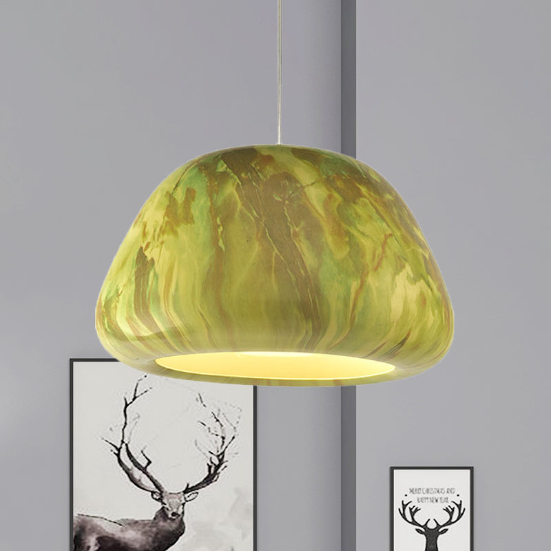 Bowl Living Room Ceiling Hang Fixture Vintage Aluminum 1 Light Green/Red Brown/Coffee Drop Pendant Green Clearhalo 'Art Deco Pendants' 'Cast Iron' 'Ceiling Lights' 'Ceramic' 'Crystal' 'Industrial Pendants' 'Industrial' 'Metal' 'Middle Century Pendants' 'Pendant Lights' 'Pendants' 'Tiffany' Lighting' 790917