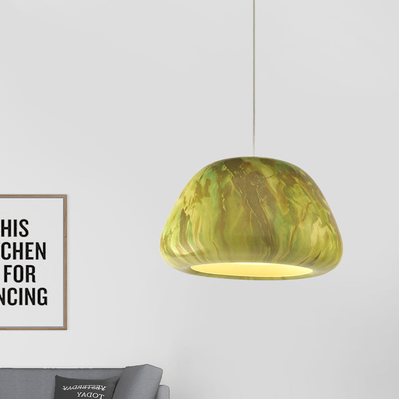 Bowl Living Room Ceiling Hang Fixture Vintage Aluminum 1 Light Green/Red Brown/Coffee Drop Pendant Clearhalo 'Art Deco Pendants' 'Cast Iron' 'Ceiling Lights' 'Ceramic' 'Crystal' 'Industrial Pendants' 'Industrial' 'Metal' 'Middle Century Pendants' 'Pendant Lights' 'Pendants' 'Tiffany' Lighting' 790918