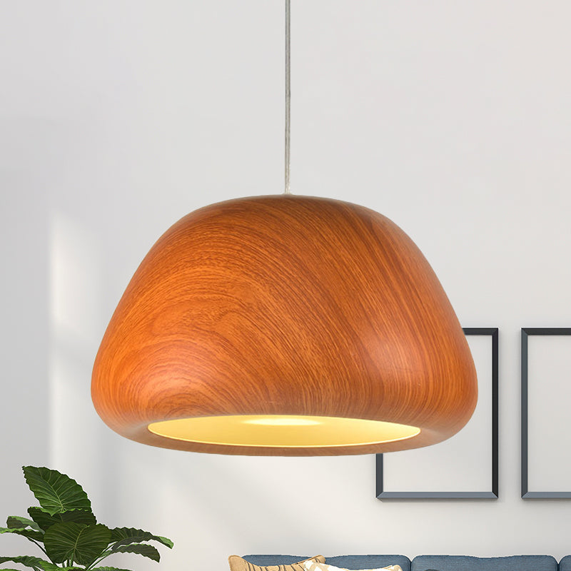Bowl Living Room Ceiling Hang Fixture Vintage Aluminum 1 Light Green/Red Brown/Coffee Drop Pendant Red Brown Clearhalo 'Art Deco Pendants' 'Cast Iron' 'Ceiling Lights' 'Ceramic' 'Crystal' 'Industrial Pendants' 'Industrial' 'Metal' 'Middle Century Pendants' 'Pendant Lights' 'Pendants' 'Tiffany' Lighting' 790925