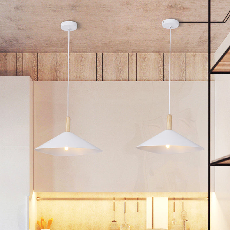 Pyramid Bedside Drop Pendant Vintage Iron 1 Head Black/White/Gold and Wood Ceiling Suspension Lamp Clearhalo 'Art Deco Pendants' 'Black' 'Cast Iron' 'Ceiling Lights' 'Ceramic' 'Crystal' 'Industrial Pendants' 'Industrial' 'Metal' 'Middle Century Pendants' 'Pendant Lights' 'Pendants' 'Rustic Pendants' 'Tiffany' Lighting' 791498