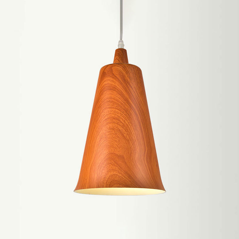1-Light Metal Pendant Lighting Fixture Farm Style White/Yellow/Brown Deep Cone Living Room Hanging Light Kit Clearhalo 'Art Deco Pendants' 'Cast Iron' 'Ceiling Lights' 'Ceramic' 'Crystal' 'Industrial Pendants' 'Industrial' 'Metal' 'Middle Century Pendants' 'Pendant Lights' 'Pendants' 'Tiffany' Lighting' 791834