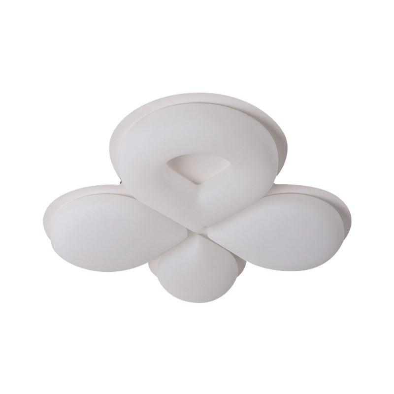 Kids Flower Plastic Ceiling Lighting LED Flush Mount Light Fixture in Grey/White/Coffee for Children Bedroom Clearhalo 'Ceiling Lights' 'Close To Ceiling Lights' 'Close to ceiling' 'Flush mount' Lighting' 810358