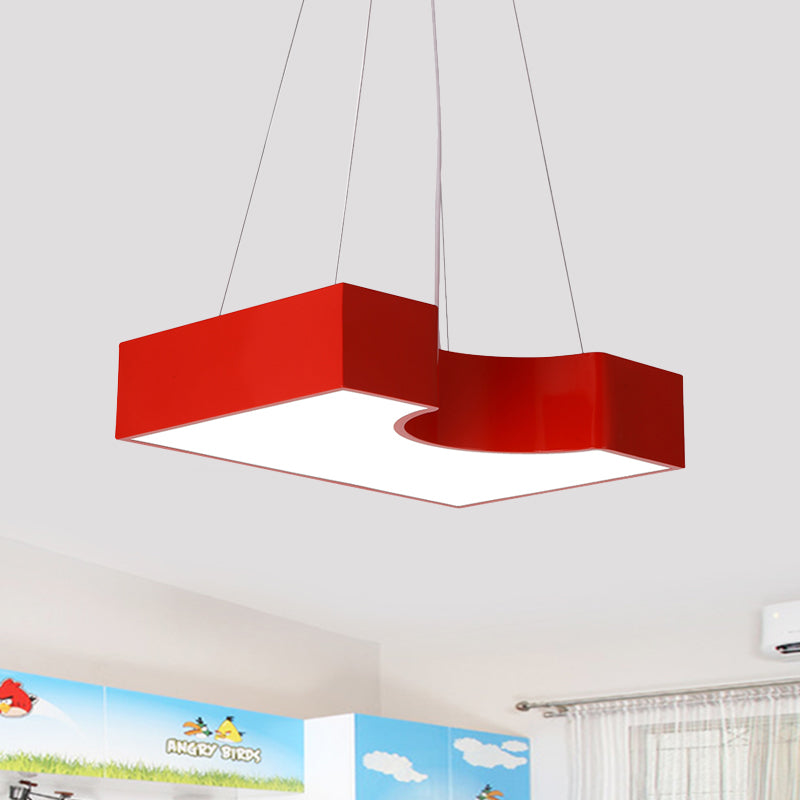 Arch Bridge Kindergarten Hanging Light Acrylic Kids LED Pendant Lighting Fixture in Red/Blue/Yellow Clearhalo 'Ceiling Lights' 'Pendant Lights' 'Pendants' Lighting' 814647
