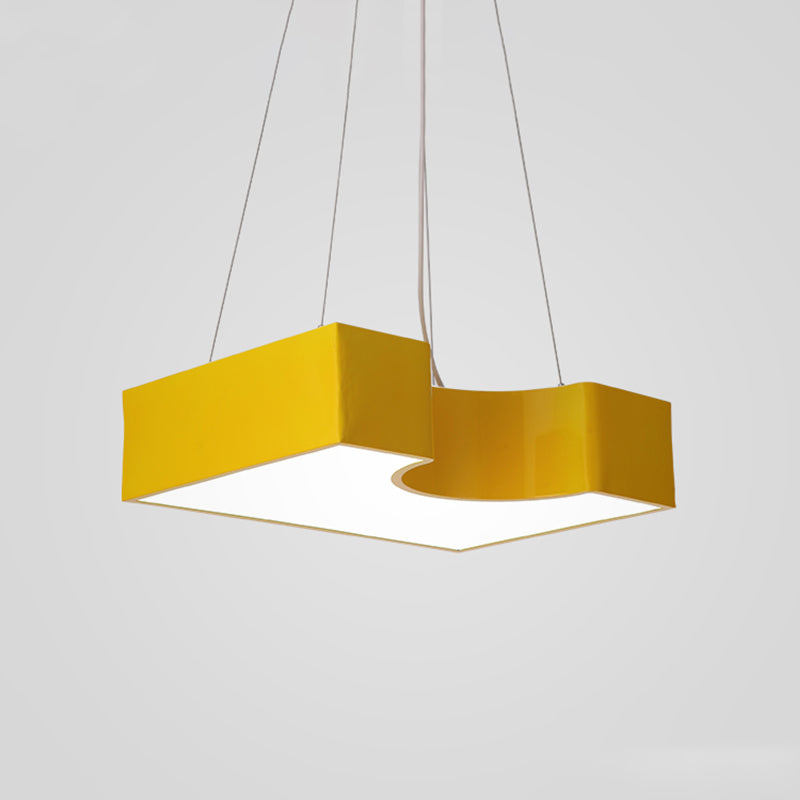 Arch Bridge Kindergarten Hanging Light Acrylic Kids LED Pendant Lighting Fixture in Red/Blue/Yellow Clearhalo 'Ceiling Lights' 'Pendant Lights' 'Pendants' Lighting' 814654