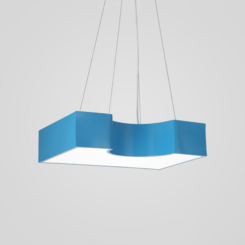 Arch Bridge Kindergarten Hanging Light Acrylic Kids LED Pendant Lighting Fixture in Red/Blue/Yellow Clearhalo 'Ceiling Lights' 'Pendant Lights' 'Pendants' Lighting' 814658