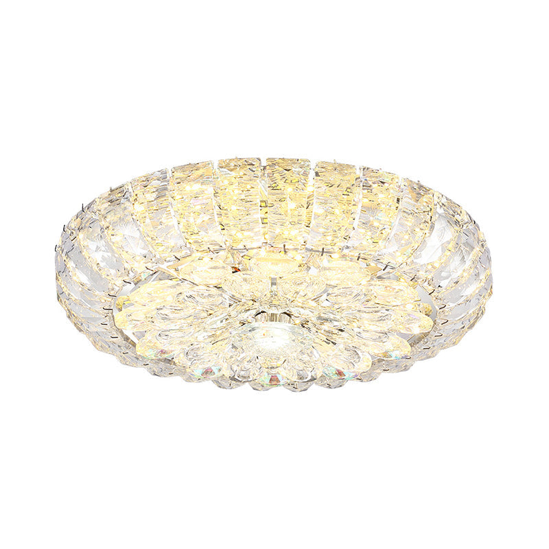 8"/12" W LED Flushmount Light Simplicity Corridor Ceiling Flush Mount with Round Clear Crystal Block Shade Clearhalo 'Ceiling Lights' 'Close To Ceiling Lights' 'Close to ceiling' 'Flush mount' Lighting' 817101