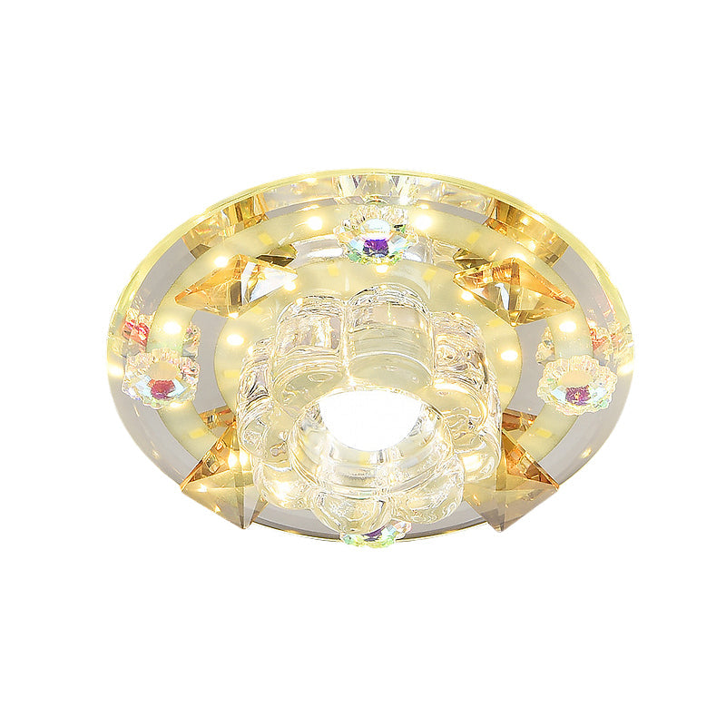 Butterfly Mini LED Flush Mount Lamp Modernism Blue/Amber Crystal Ceiling Light Fixture Clearhalo 'Ceiling Lights' 'Close To Ceiling Lights' 'Close to ceiling' 'Flush mount' Lighting' 818493