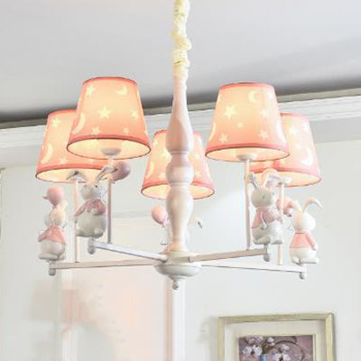 Modern Contemporary Tapered Shade Hanging Ceiling Lamp Fabric Hanging Light Fixtures for Bedroom Clearhalo 'Ceiling Lights' 'Chandeliers' Lighting' options 82538