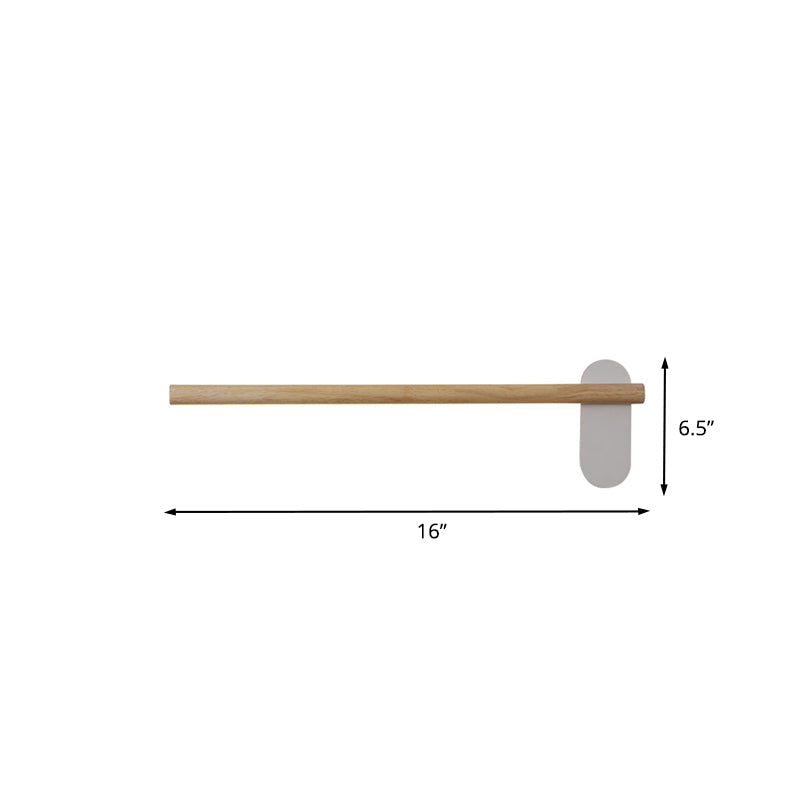 Wood Slim Linear Vanity Light Fixture Minimalism 16"/19.5"/23.5" Long LED Beige Wall Sconce Lamp for Bathroom Clearhalo 'Modern wall lights' 'Modern' 'Vanity Lights' 'Wall Lights' Lighting' 852517