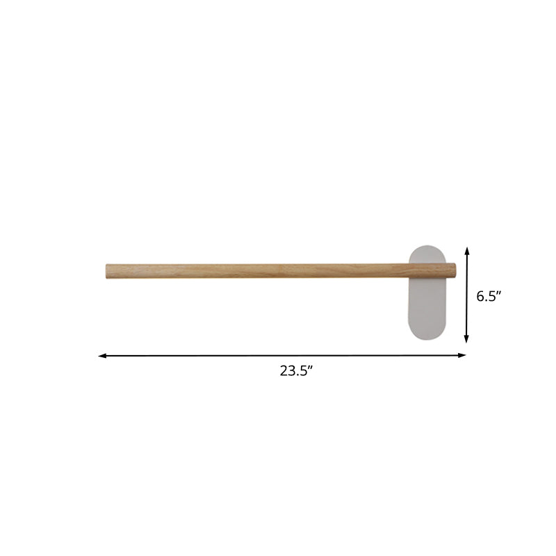 Wood Slim Linear Vanity Light Fixture Minimalism 16"/19.5"/23.5" Long LED Beige Wall Sconce Lamp for Bathroom Clearhalo 'Modern wall lights' 'Modern' 'Vanity Lights' 'Wall Lights' Lighting' 852519