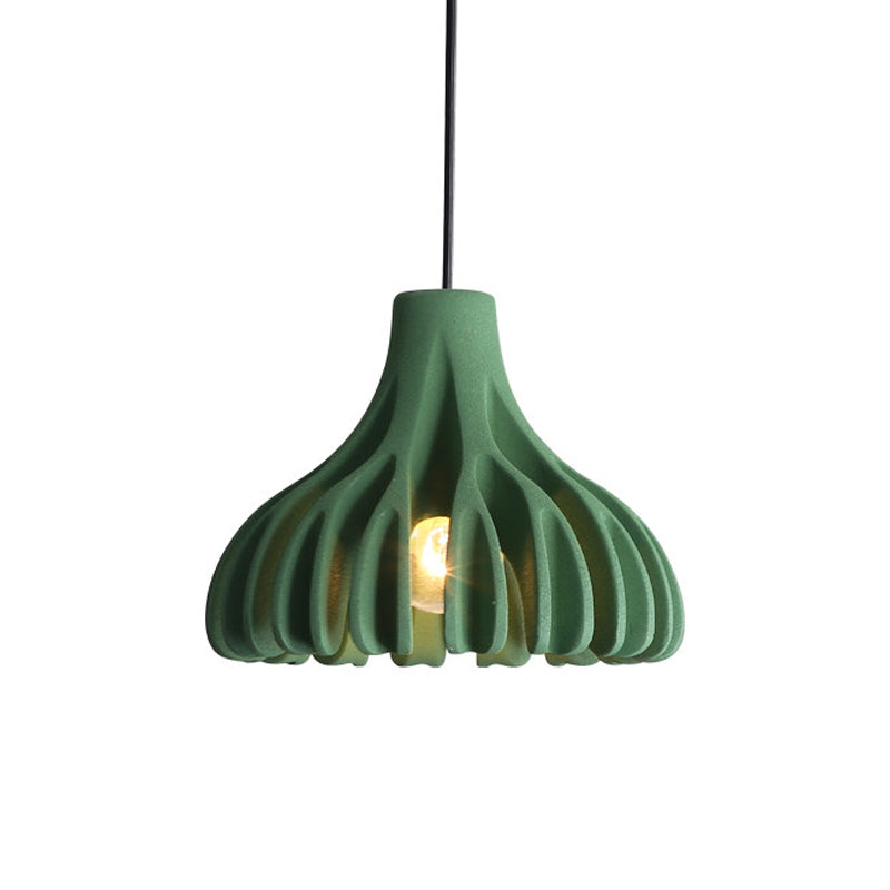 Macaron Coral-Shape Pendant Lighting Resin 1 Light Dining Room Suspension Lamp in White/Black/Yellow Clearhalo 'Ceiling Lights' 'Modern Pendants' 'Modern' 'Pendant Lights' 'Pendants' Lighting' 852559