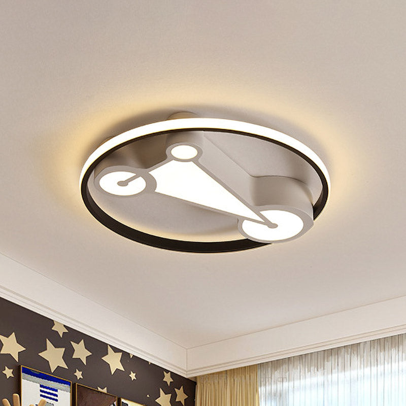 Geometry Child Room Ceiling Flush Acrylic Kids Style LED Flushmount Lamp in White/Pink/Blue White Clearhalo 'Ceiling Lights' 'Close To Ceiling Lights' 'Close to ceiling' 'Flush mount' Lighting' 859032