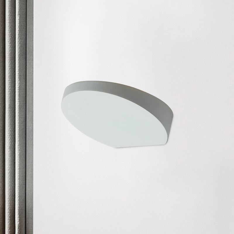Aluminum Round Flush Wall Sconce Minimalist LED Wall Lighting in Black/Grey/White Finish for Corridor Clearhalo 'Cast Iron' 'Glass' 'Industrial' 'Modern wall lights' 'Modern' 'Tiffany' 'Traditional wall lights' 'Wall Lamps & Sconces' 'Wall Lights' Lighting' 882783