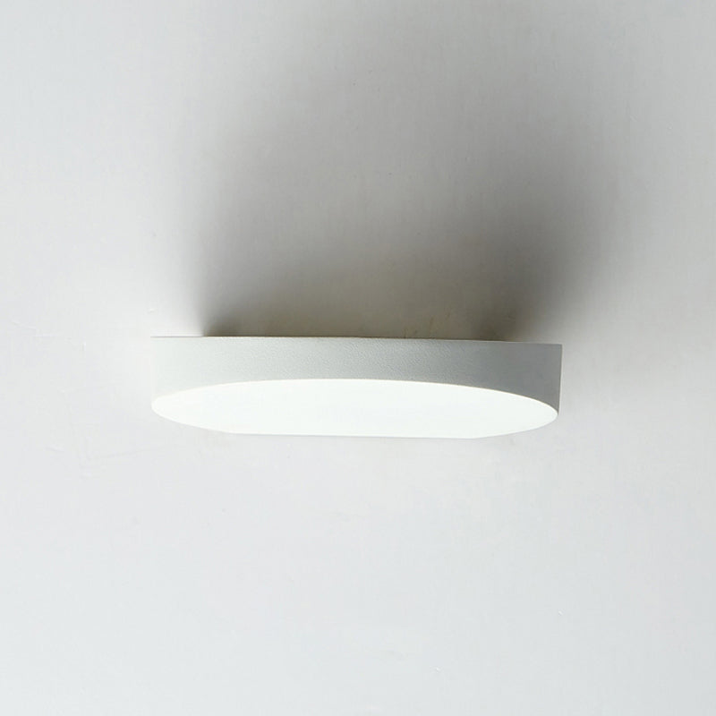 Aluminum Round Flush Wall Sconce Minimalist LED Wall Lighting in Black/Grey/White Finish for Corridor Clearhalo 'Cast Iron' 'Glass' 'Industrial' 'Modern wall lights' 'Modern' 'Tiffany' 'Traditional wall lights' 'Wall Lamps & Sconces' 'Wall Lights' Lighting' 882785