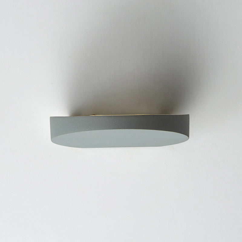 Aluminum Round Flush Wall Sconce Minimalist LED Wall Lighting in Black/Grey/White Finish for Corridor Clearhalo 'Cast Iron' 'Glass' 'Industrial' 'Modern wall lights' 'Modern' 'Tiffany' 'Traditional wall lights' 'Wall Lamps & Sconces' 'Wall Lights' Lighting' 882789