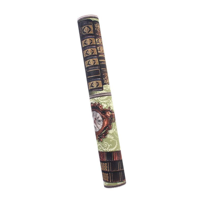 Victorian 3D Effect Bookstores Wallpaper in Brown Vinyl Decorative Wall Covering, 33' by 20.5" Clearhalo 'Industrial wall decor' 'Industrial' 'Wallpaper' Wall Decor' 883576