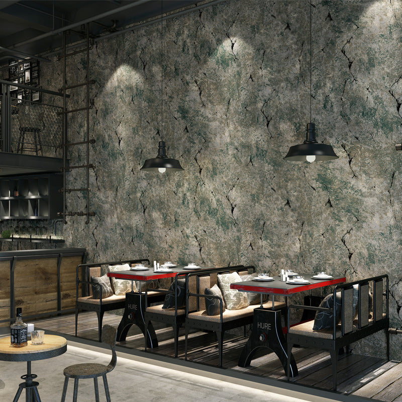Industrial Retro Wall Decor Marble Effect Non-Pasted Wallpaper, 31' x 20.5" Clearhalo 'Industrial wall decor' 'Industrial' 'Wallpaper' Wall Decor' 883597