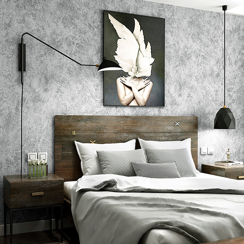 Nordic Cement Effect Non-Pasted Wallpaper, 33' x 20.5" Clearhalo 'Industrial wall decor' 'Industrial' 'Wallpaper' Wall Decor' 883693