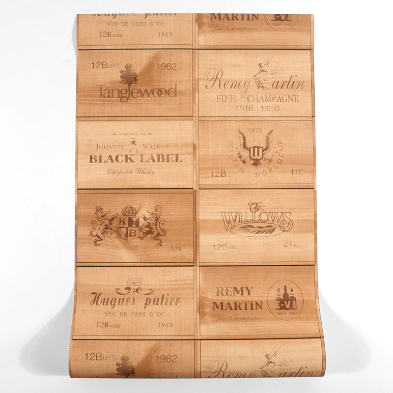 3D Print Woods Wallpaper Vintage Wine Barrels Non-Pasted Wall Decor, 20.5" by 31', Red and Brown Clearhalo 'Industrial wall decor' 'Industrial' 'Wallpaper' Wall Decor' 884843