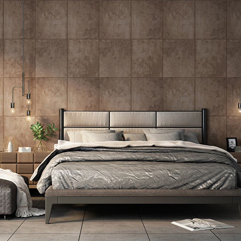 Cement and Rectangle Tiles Wallpaper Non-Pasted , 33'L x 20.5"W Clearhalo 'Industrial wall decor' 'Industrial' 'Wallpaper' Wall Decor' 884978