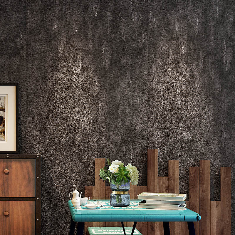 Vinyl 33' x 21" Industrial Wallpaper for Loft Non-Pasted Cement Pattern Wall Decor Brown Clearhalo 'Industrial wall decor' 'Industrial' 'Wallpaper' Wall Decor' 884986