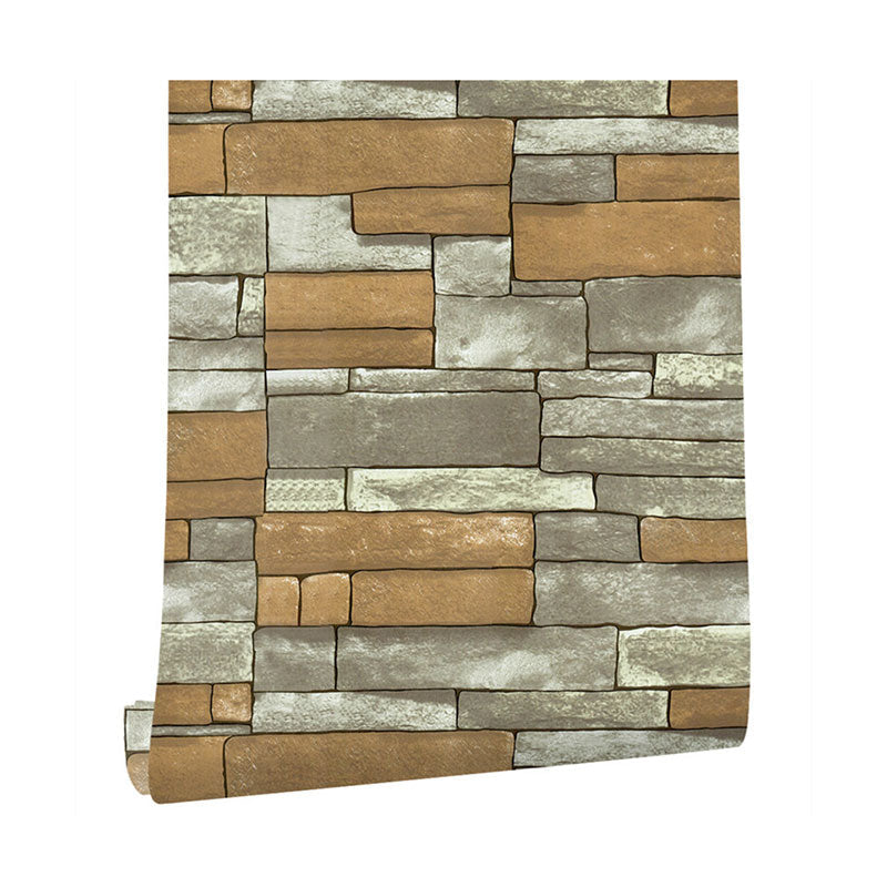 Brick Design Self-Adhesive Wallpaper, 17.5" x 19.5', Pastel Color Clearhalo 'Industrial wall decor' 'Industrial' 'Wallpaper' Wall Decor' 887098