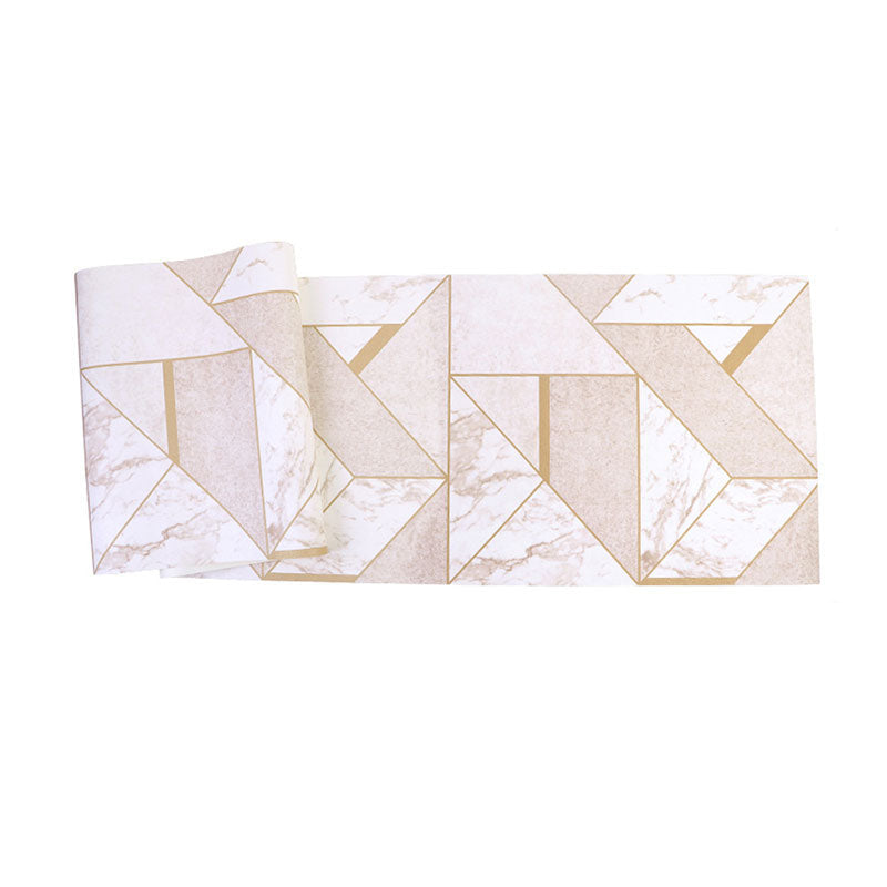 Non-Pasted Wallpaper with Light Color Geometries and Marble Design, 20.5"W x 33'L Clearhalo 'Modern wall decor' 'Modern' 'Wallpaper' Wall Decor' 887219