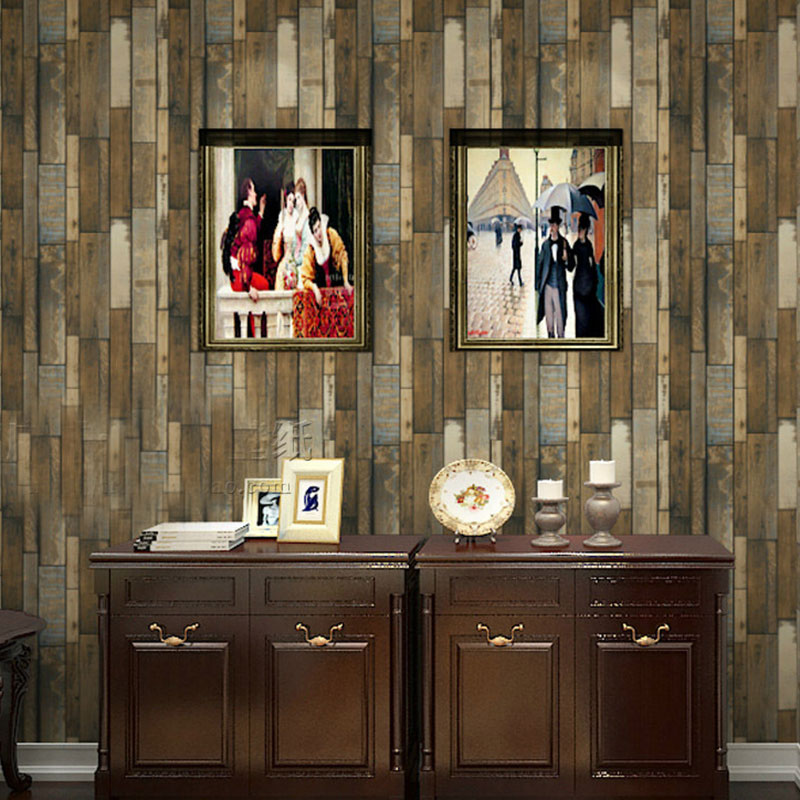 Natural Color Wood Wallpaper Decorative Non-Pasted Wall Covering, 33'L x 20.5"W Dark Brown Clearhalo 'Country wall decor' 'Rustic' 'Wallpaper' Wall Decor' 887333