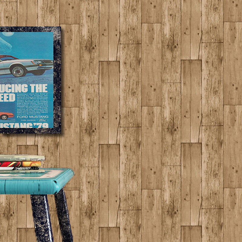 Classic Chinese Wall Decor Distressed Wooden Texture Non-Pasted Wallpaper, 31'L x 20.5"W Clearhalo 'Country wall decor' 'Rustic' 'Wallpaper' Wall Decor' 887443