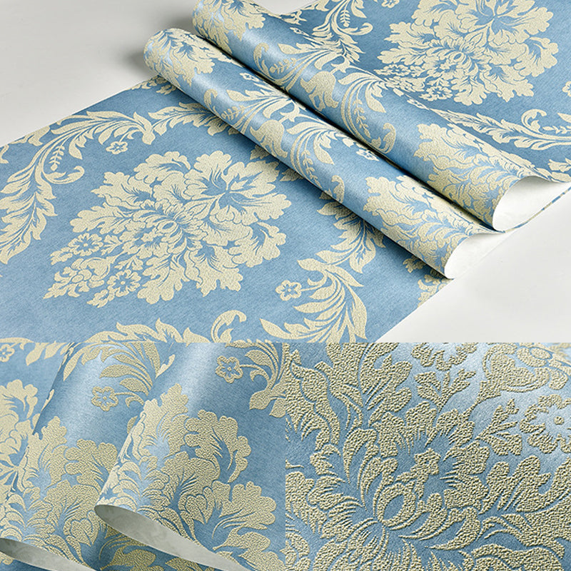 European Retro Damask Wallpaper 31-foot x 20.5-inch Harlequin and Floral Non-Pasted Wall Decor Clearhalo 'Vintage wall decor' 'Vintage' 'Wallpaper' Wall Decor' 887552