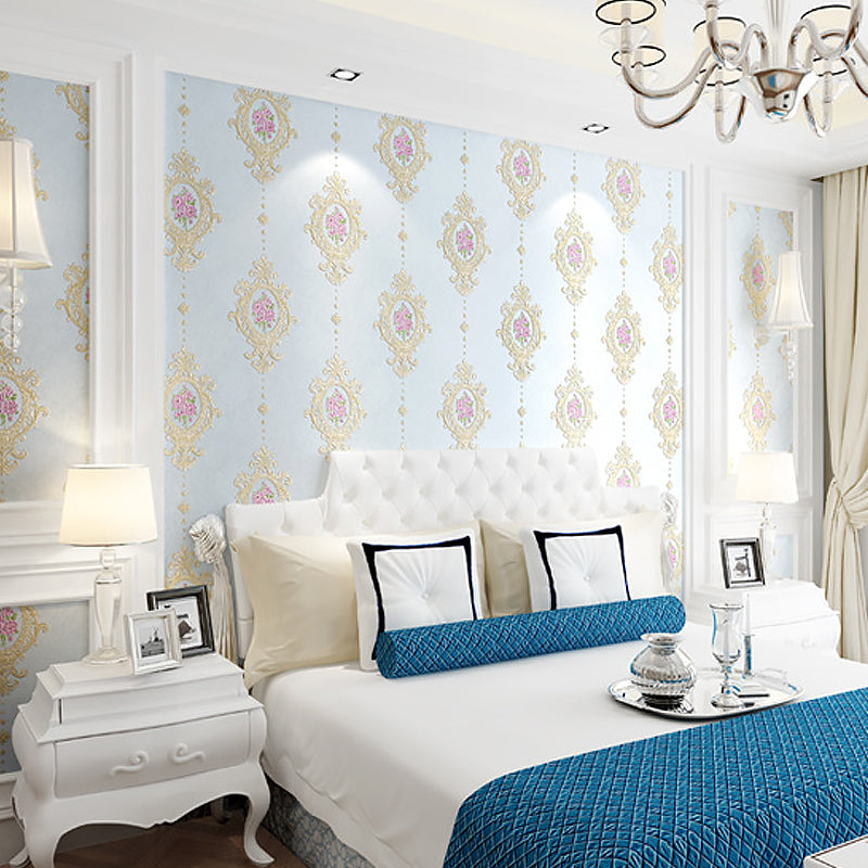 Girly Elegant Damasque Wallpaper Decorative Non-Pasted Wall Covering, 20.5"W x 31'L Clearhalo 'Vintage wall decor' 'Vintage' 'Wallpaper' Wall Decor' 887572