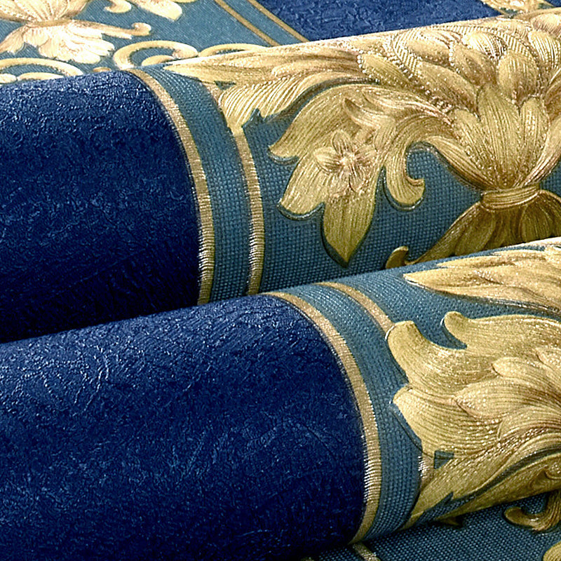 Luxury 3D Floral Pattern Wallpaper Nordic Nostalgic Vertical Stripe Non-Pasted Wall Decor, 20.5"W x 31'L Clearhalo 'Vintage wall decor' 'Vintage' 'Wallpaper' Wall Decor' 887645