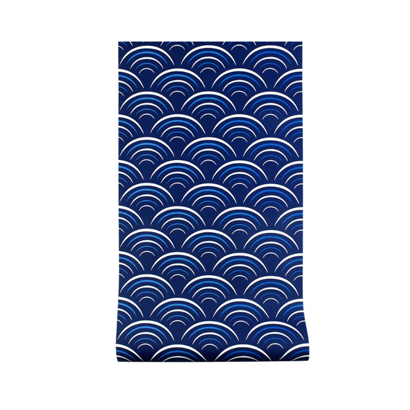 Japanese Restaurant Wallpaper Ukiyoe Painting Wave, 31-foot x 20.5-inch, Non-Pasted Clearhalo 'Wall Decor' 'Wallpaper' 887971