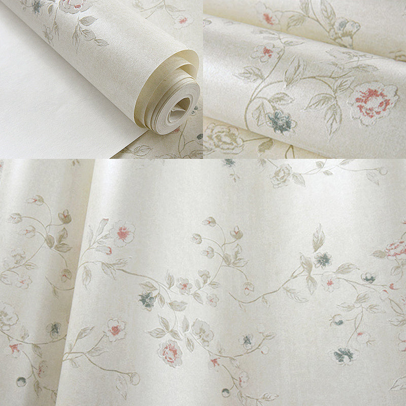 Multi-Colored Garden Vine Wallpaper Floral Design 57.1 sq ft. Non-Pasted Decorative Wall Covering Clearhalo 'Country wall decor' 'Rustic' 'Wallpaper' Wall Decor' 888202