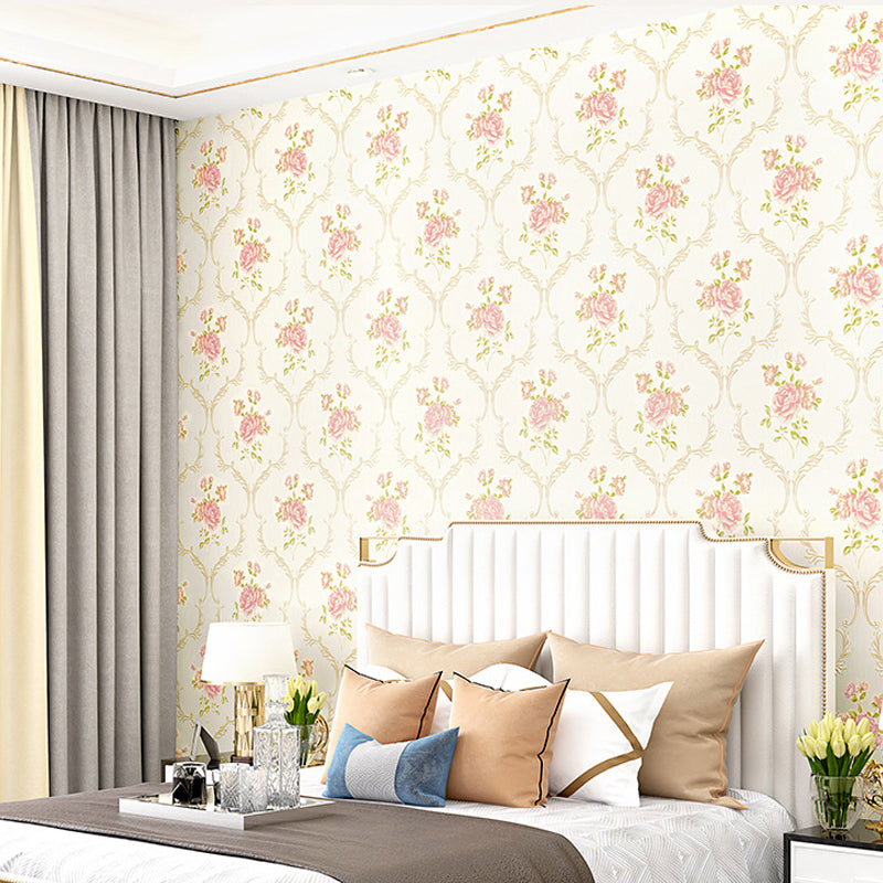 Vintage 3D Embossed Flora Wallpaper Non-Pasted 31'L x 20.5"W Clearhalo 'Vintage wall decor' 'Vintage' 'Wallpaper' Wall Decor' 892869