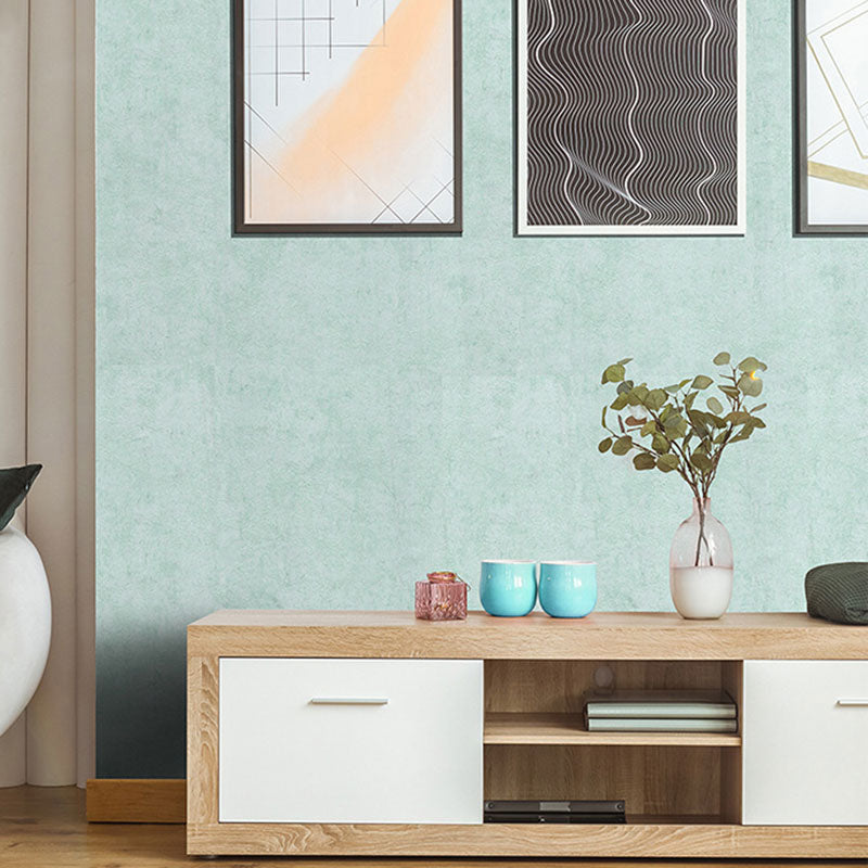 Pastel Color Non-Woven Wallpaper Moisture Resistant Non-Pasted Light Blue Clearhalo 'Modern wall decor' 'Modern' 'Wallpaper' Wall Decor' 896820