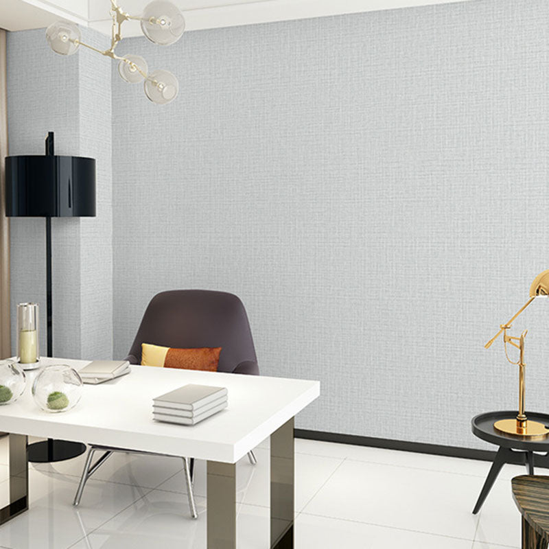 Modern and Simple Wall Decor Linen and Embossed Granule Non-Pasted Wallpaper, 31'L x 20.5"W Cream Gray Clearhalo 'Modern wall decor' 'Modern' 'Wallpaper' Wall Decor' 896827
