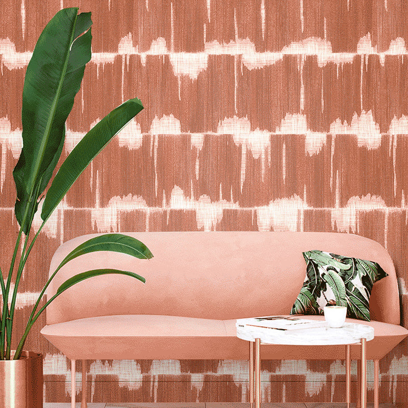 Light Color Wash Painting Wallpaper Water-Resistant Non-Pasted Wall Decor 57.1 sq ft. Orange Clearhalo 'Wall Decor' 'Wallpaper' 896946