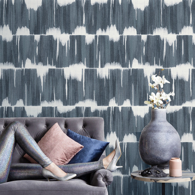 Light Color Wash Painting Wallpaper Water-Resistant Non-Pasted Wall Decor 57.1 sq ft. Navy Clearhalo 'Wall Decor' 'Wallpaper' 896952