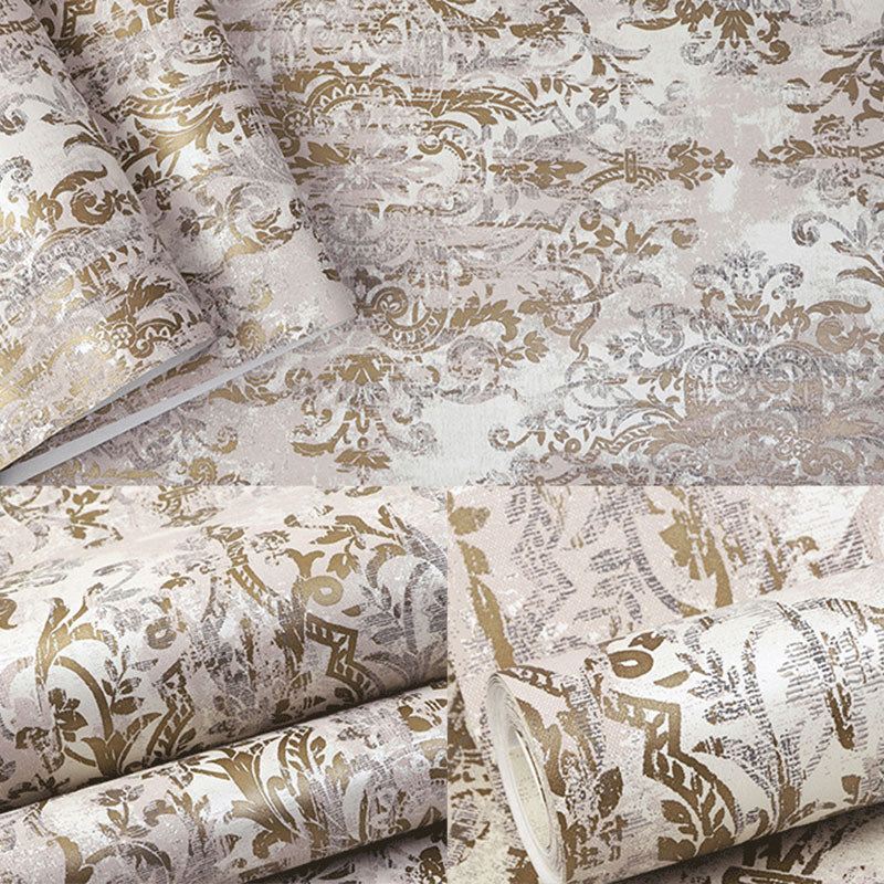 Classic Harlequin Wall Decor Elegant Flower Wallpaper 33'L x 20.5"W, Non-Pasted Caramel Clearhalo 'Vintage wall decor' 'Vintage' 'Wallpaper' Wall Decor' 897073