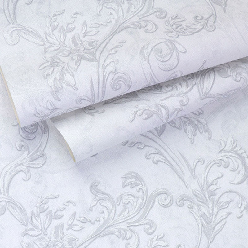 Plaster Wall Art 33'L x 20.5"W Classic Non-Pasted Entwined Vine and Flower Wallpaper, Water-Resistant Clearhalo 'Vintage wall decor' 'Vintage' 'Wallpaper' Wall Decor' 915176