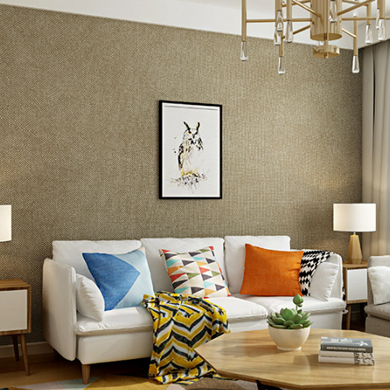 Bedroom Wall Decor with Neutral Color Plain Design, 31'L x 20.5"W, Non-Pasted Coffee Clearhalo 'Modern wall decor' 'Modern' 'Wallpaper' Wall Decor' 915238