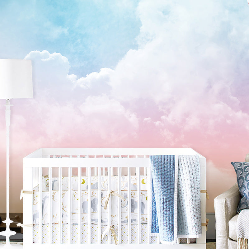 Whole Wall Mural for Kids Bedroom Sky and Cloud Wall Art light Color for Home Decor Clearhalo 'Wall Decor' 'Wall Mural' 917121