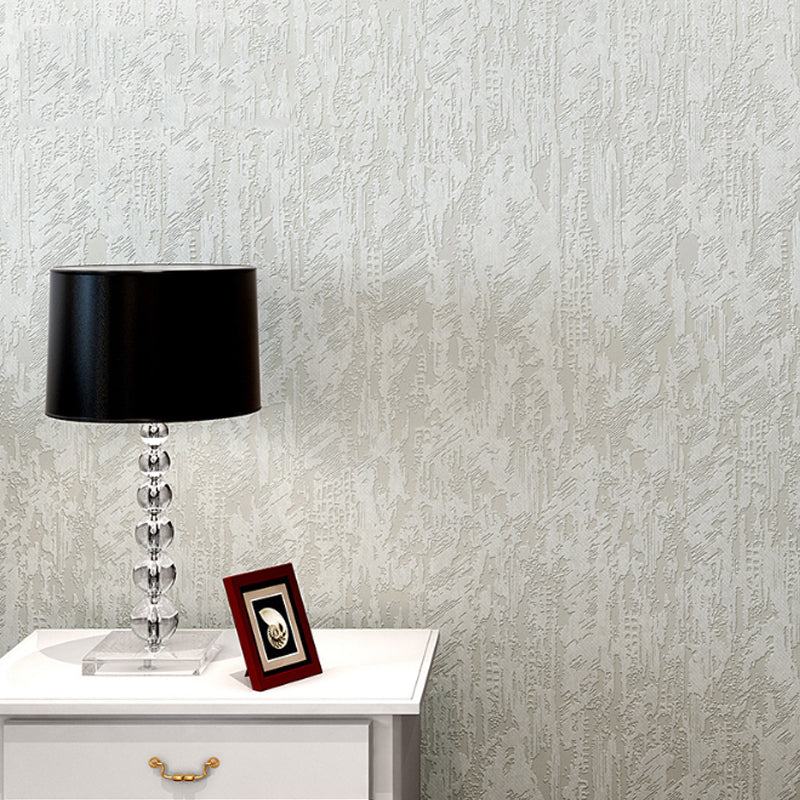 Non-Woven Wall Decor 31-foot x 20.5-inch Modern Non-Pasted Textured Surface Wallpaper Roll Light Gray Clearhalo 'Modern wall decor' 'Modern' 'Wallpaper' Wall Decor' 919957