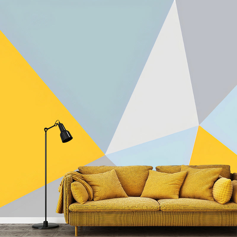 Whole Wall Covering for Accent Wall Color Block of Irregular Design in Fresh Color, Water-Resistant Clearhalo 'Wall Decor' 'Wall Mural' 921822