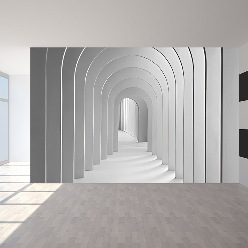 Nordic Mural Wallpaper for Living Room, Pastel Color 3D Stretching Door, Made to Measure Clearhalo 'Wall Decor' 'Wall Mural' 921859