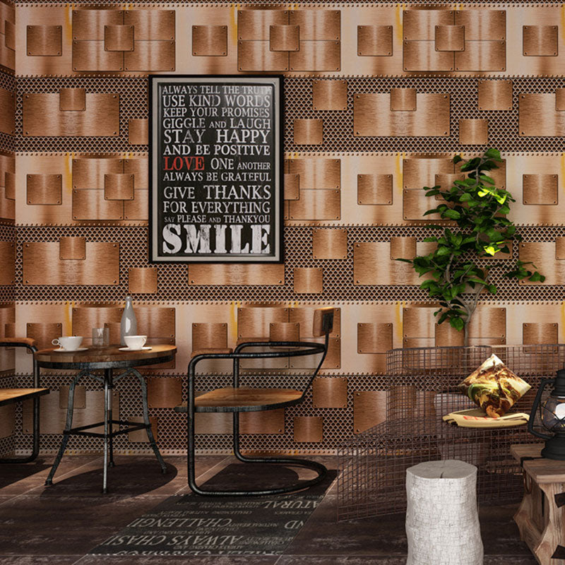 33' x 20.5" Wall Decor Industrial Non-Pasted Iron Peel Wallpaper Roll, Non-Pasted Clearhalo 'Industrial wall decor' 'Industrial' 'Wallpaper' Wall Decor' 922147