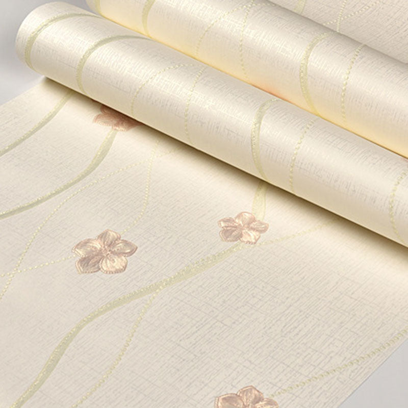 Neutral Color Wall Decor 31'L x 20.5"W Non-Woven Moisture-Resistant Magnolia Deign Wallpaper Beige Clearhalo 'Country wall decor' 'Rustic' 'Wallpaper' Wall Decor' 922412