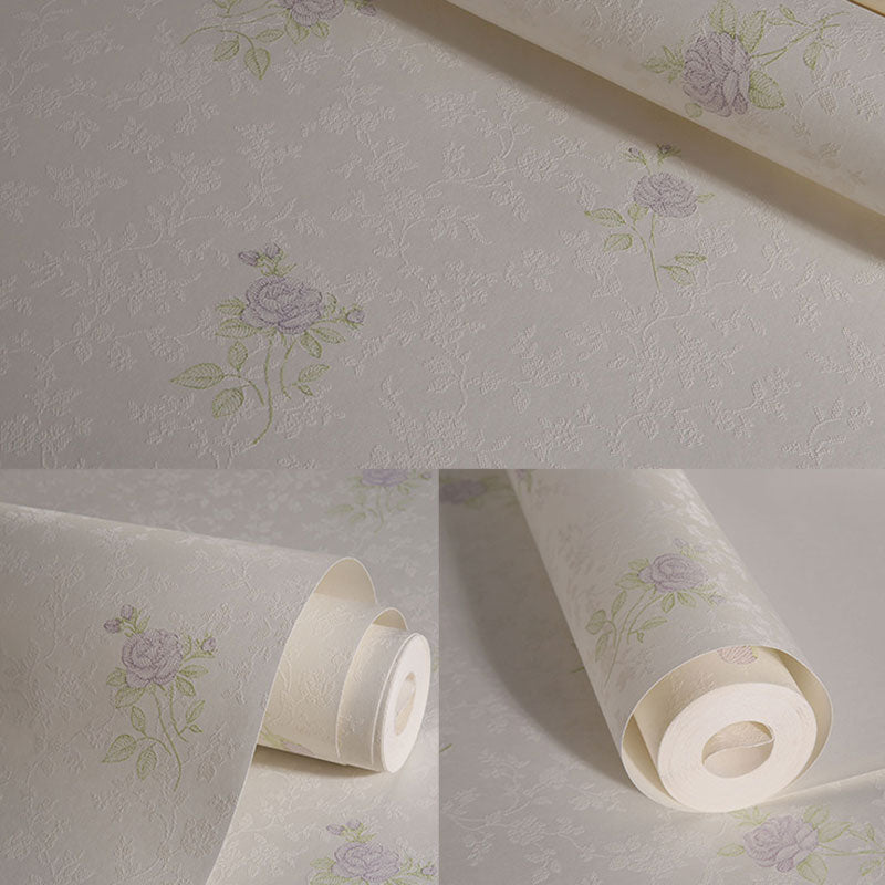 33' x 20.5" Wallpaper Fresh Minimalist Dense Flower Design Wall Decor, Non-Pasted Clearhalo 'Country wall decor' 'Rustic' 'Wallpaper' Wall Decor' 926735